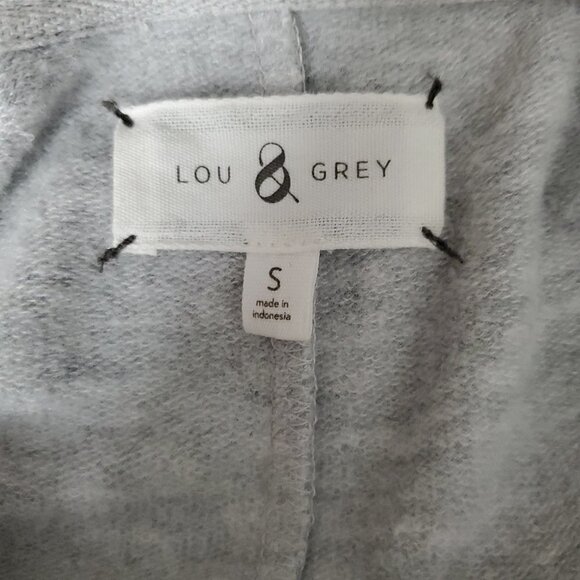 Lou & Grey Short Sleeve Knit Heather Gray Jersey Shift Dress - Picture 3 of 7